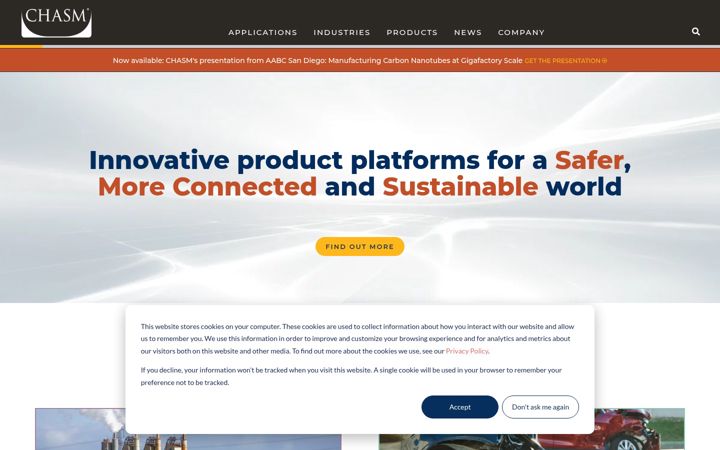 Screenshot of chasmtek.com