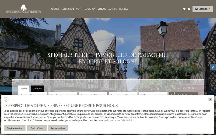 Screenshot of chassaigneimmobilier.com