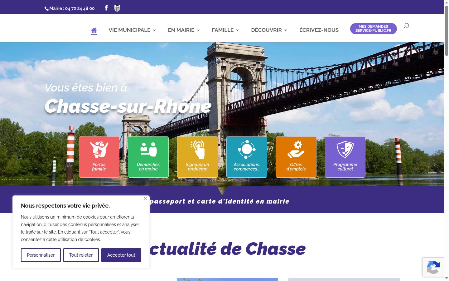 Captura de ecrã do banner de consentimento apresentado antes de qualquer interação