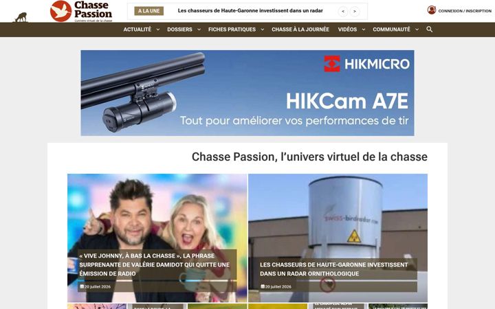 Screenshot of chassepassion.net