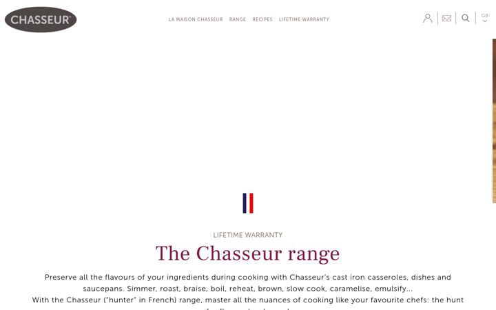 Screenshot of chasseur-cooking.com
