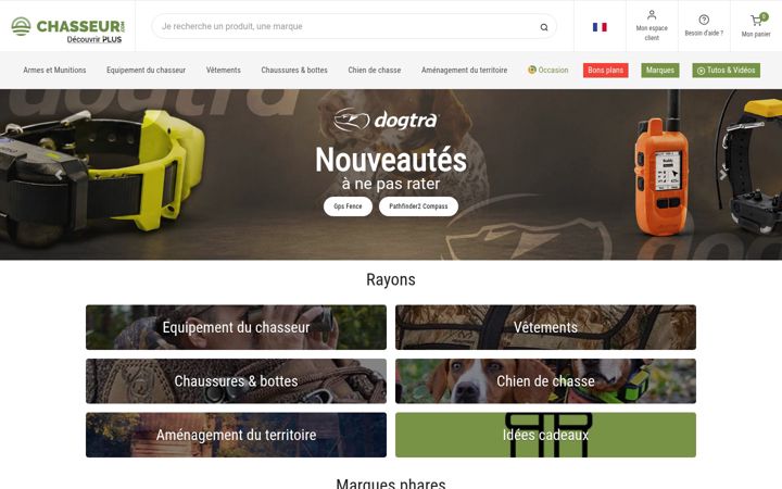 Screenshot of chasseur.com