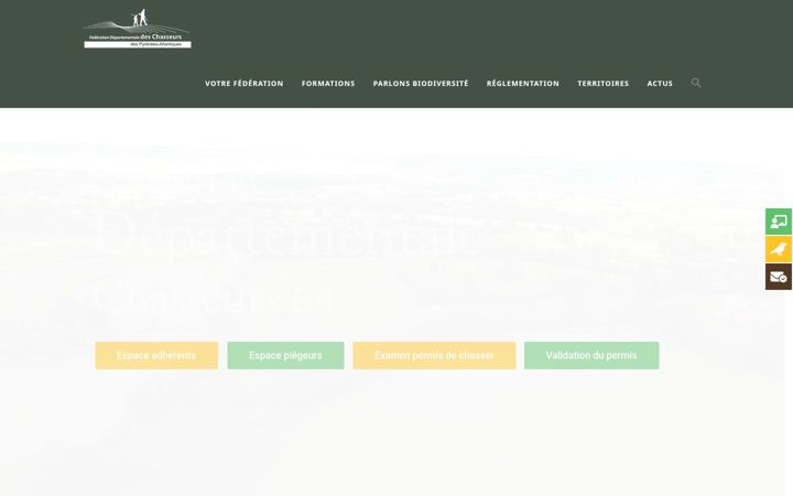 Screenshot of chasseurs64.com