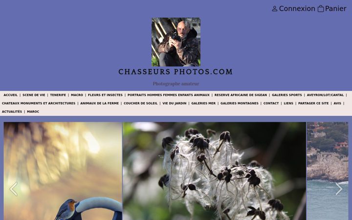 Screenshot of chasseursphotos.com
