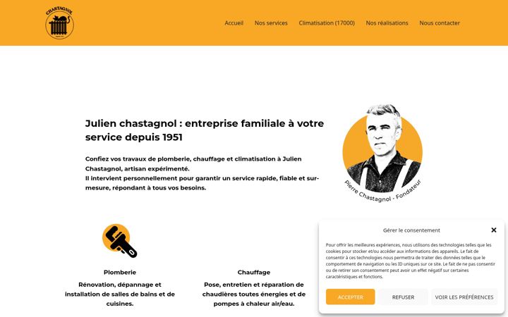 Screenshot of chastagnol-plomberie-chauffage.com