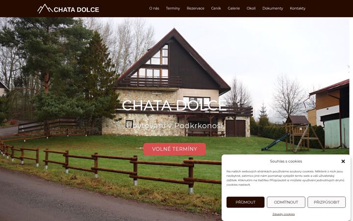 Captura de pantalla de chata-dolce.cz