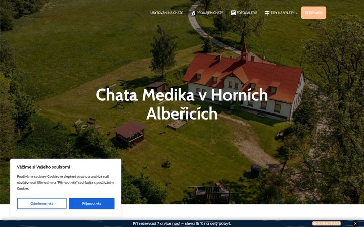 Екранна снимка на chata-medika.cz