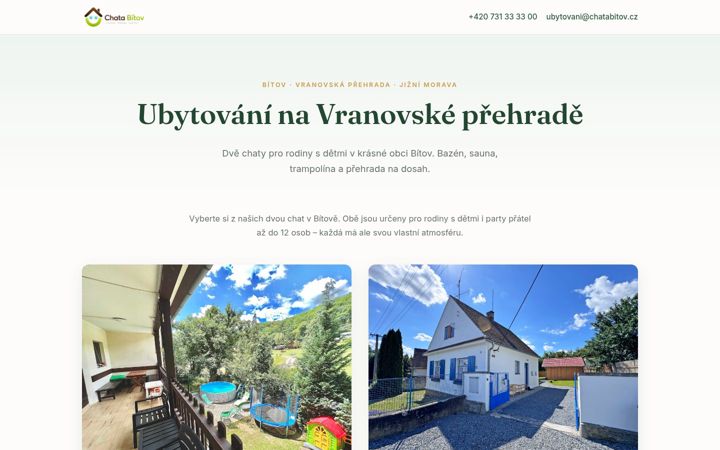 Екранна снимка на chatabitov.cz