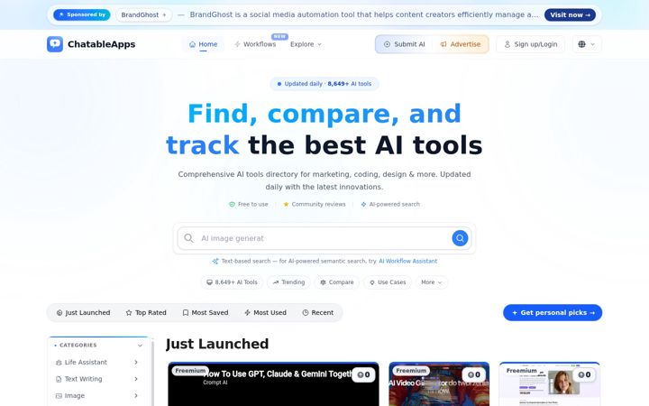 Screenshot of chatableapps.com