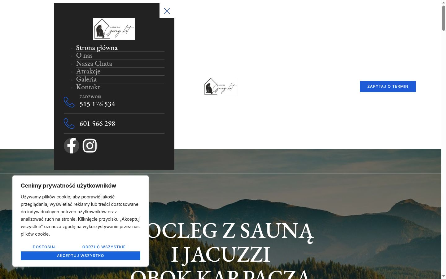 Snímek obrazovky baneru souhlasu zobrazeného před jakoukoli interakcí