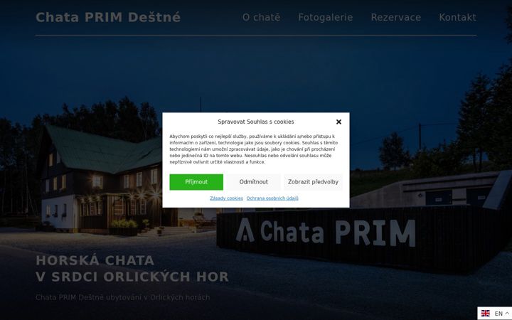 Captura de ecrã de chataprim.cz