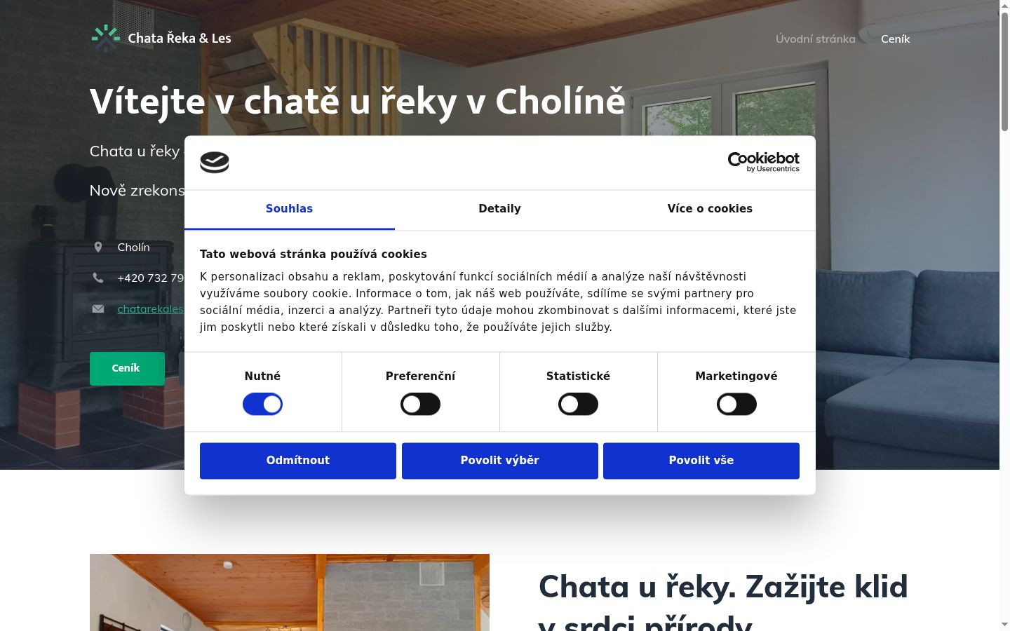 Captura de ecrã do banner de consentimento apresentado antes de qualquer interação