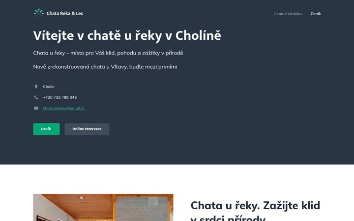 Captura de ecrã de chatarekales.cz