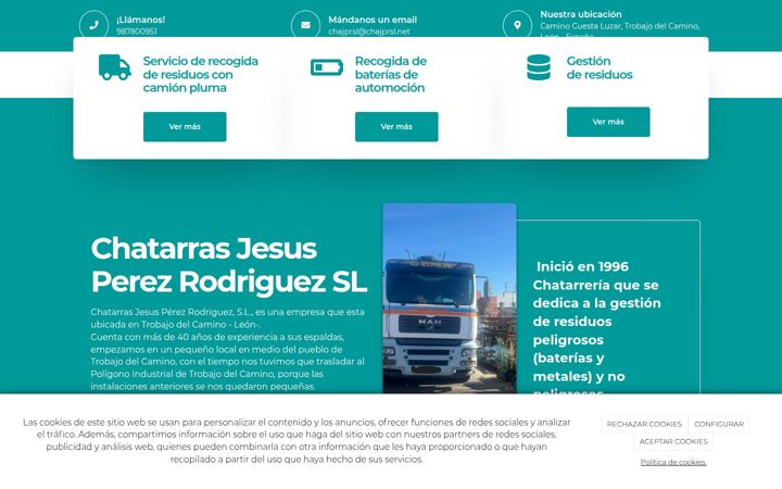 Snímek obrazovky chatarrasjesusperez.es