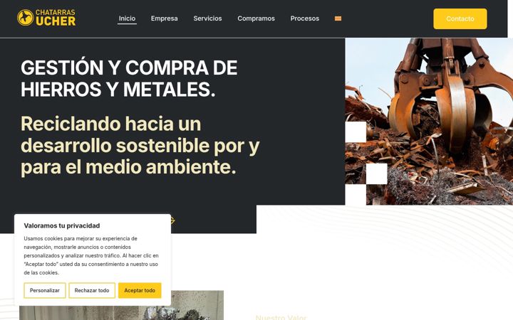 Screenshot of chatarrasucher.com