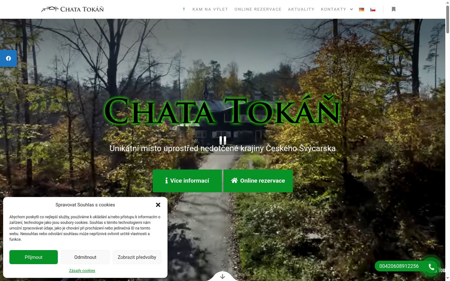 Captura de pantalla del banner de consentimiento mostrado antes de cualquier interacción