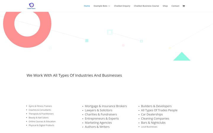 Screenshot von chatbot-academy.co.uk