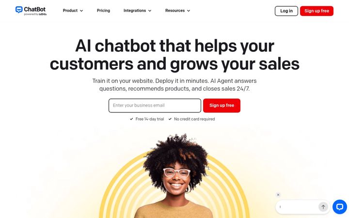 Snímek obrazovky chatbot.com
