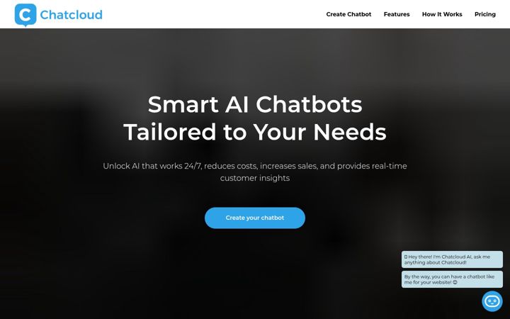 Ekraanipilt saidist chatcloud.pro