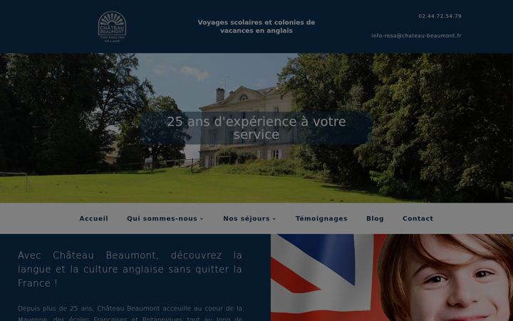 Skjermbilde av chateau-beaumont.fr