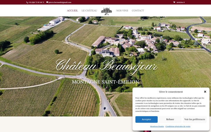 Screenshot of chateau-beausejour.com