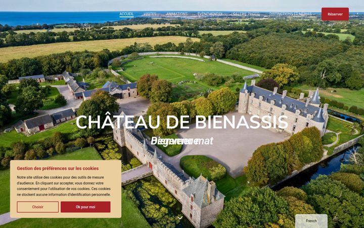 Screenshot of chateau-bienassis.com