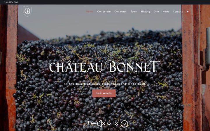 Skjermbilde av chateau-bonnet.fr