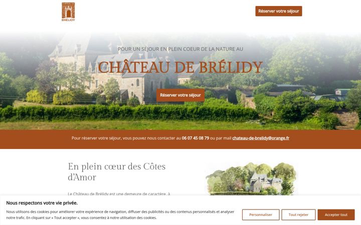 Screenshot of chateau-brelidy.com