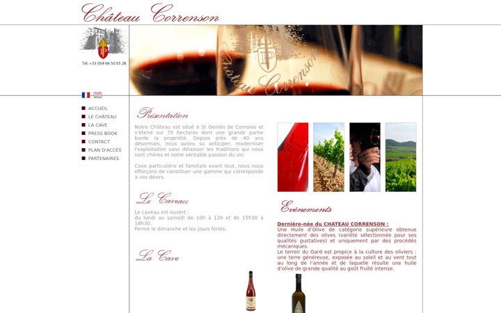 Screenshot of chateau-correnson.com