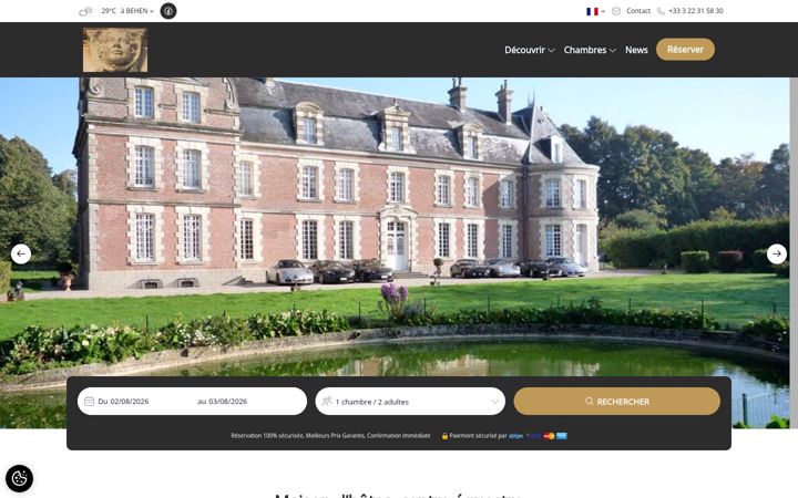 Skjermbilde av chateau-de-behen.fr