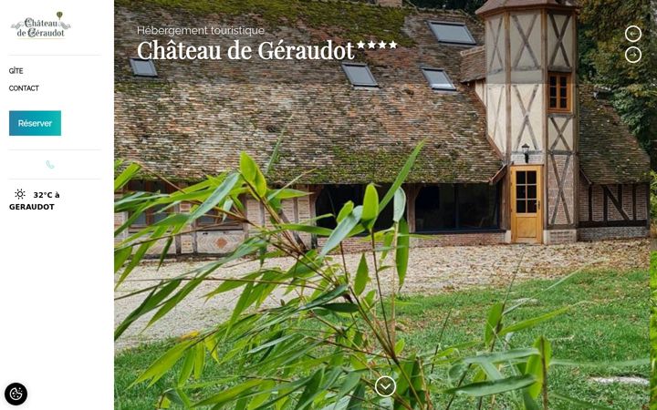 Skjermbilde av chateau-de-geraudot.fr