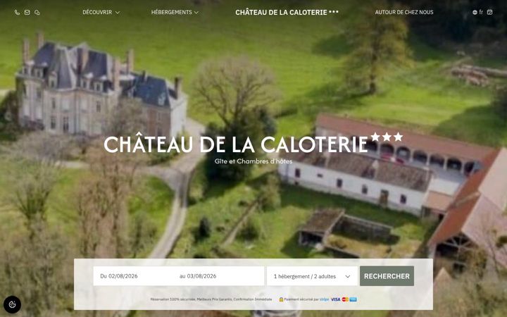 Skjermbilde av chateau-de-la-caloterie.fr
