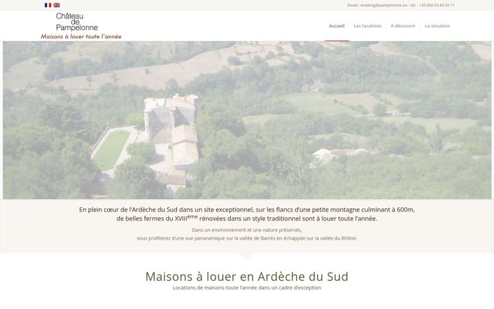 Skjermbilde av chateau-de-pampelonne.fr