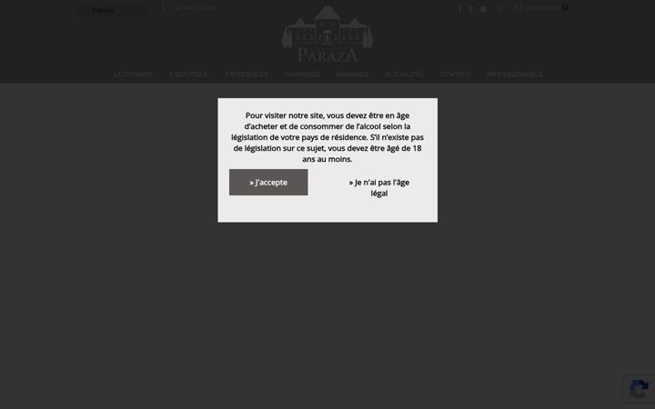 Screenshot of chateau-de-paraza.com