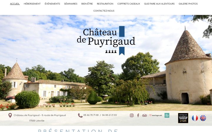 Skjermbilde av chateau-de-puyrigaud-17.fr