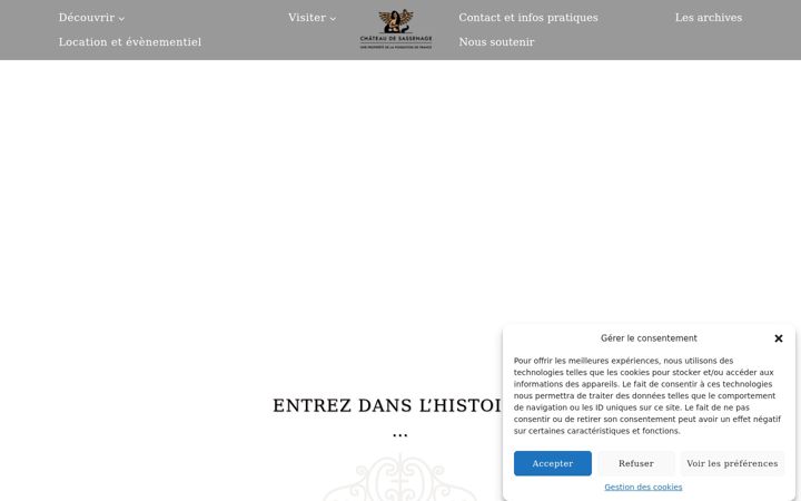 Screenshot of chateau-de-sassenage.com