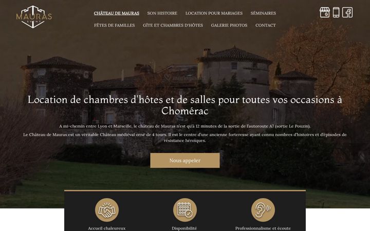 Screenshot of chateau-demauras.com
