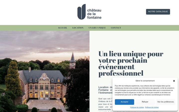 Skjámynd af chateau-fontaine.fr