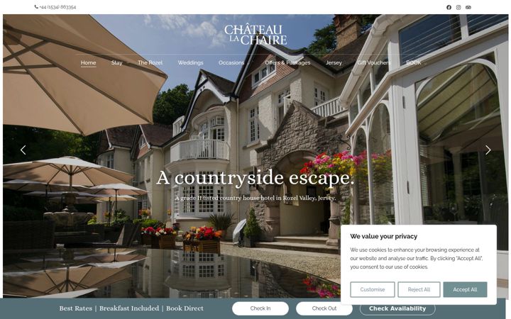 Screenshot von chateau-la-chaire.co.uk