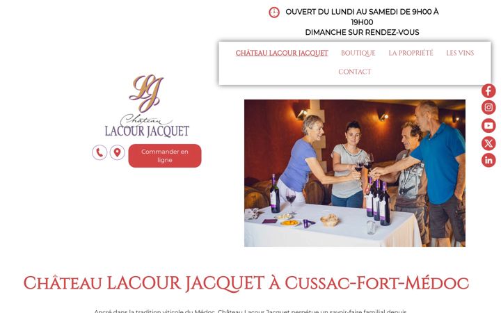 Skjámynd af chateau-lacour-jacquet.fr