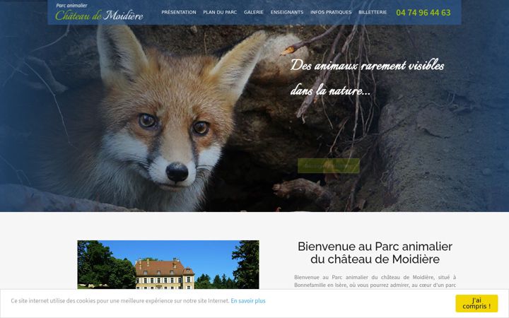 Screenshot of chateau-moidiere.com
