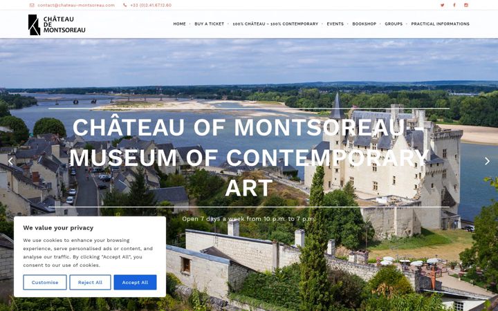 Screenshot of chateau-montsoreau.com
