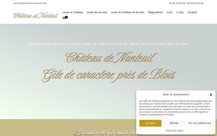 Screenshot of chateau-nanteuil.com