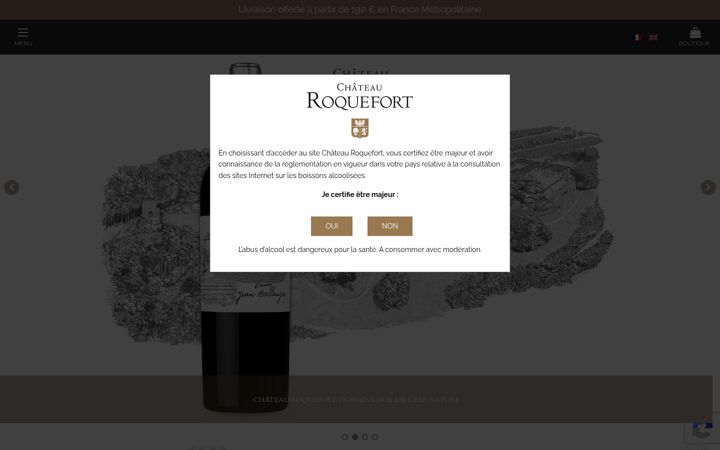 Screenshot of chateau-roquefort.com