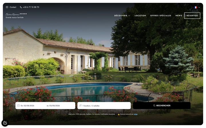 Zrzut ekranu chateau-rosemont.fr