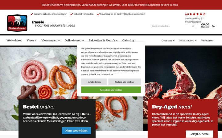 Ekrano kopija chateaubriand.nl