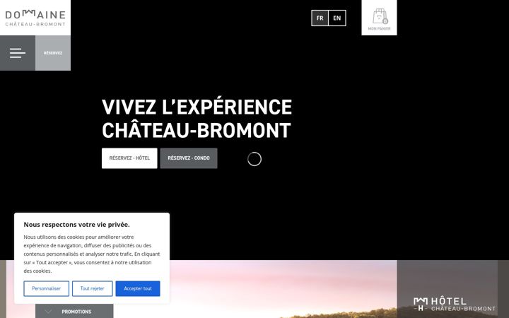 Screenshot of chateaubromont.com