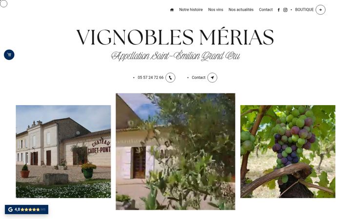 Screenshot of chateaucadetpontet.com