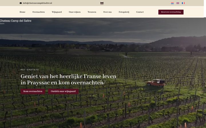 Screenshot of chateaucampdelsaltre.com