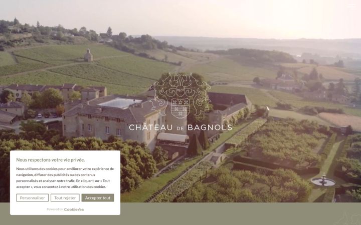 Screenshot of chateaudebagnols.com